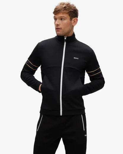 HUGO BOSS ||  Logo Taped Cotton-Blend Zip-Up Tracksuit