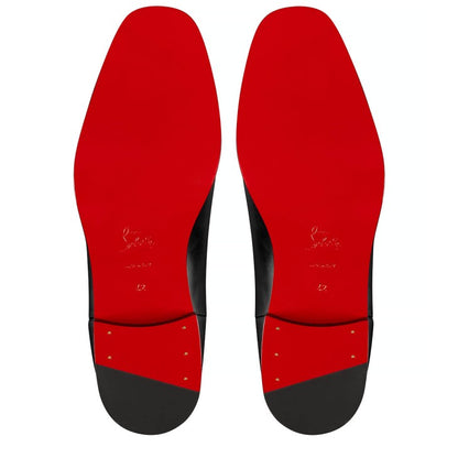 CHRISTIAN LOUBOUTIN || Men's Samson Leather Chelsea Boots with Signature Red Sole