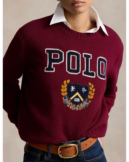 POLO RALPH LAUREN || Logo Cable-Knit Cotton Crewneck Sweater
