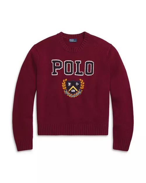 POLO RALPH LAUREN || Logo Cable-Knit Cotton Crewneck Sweater