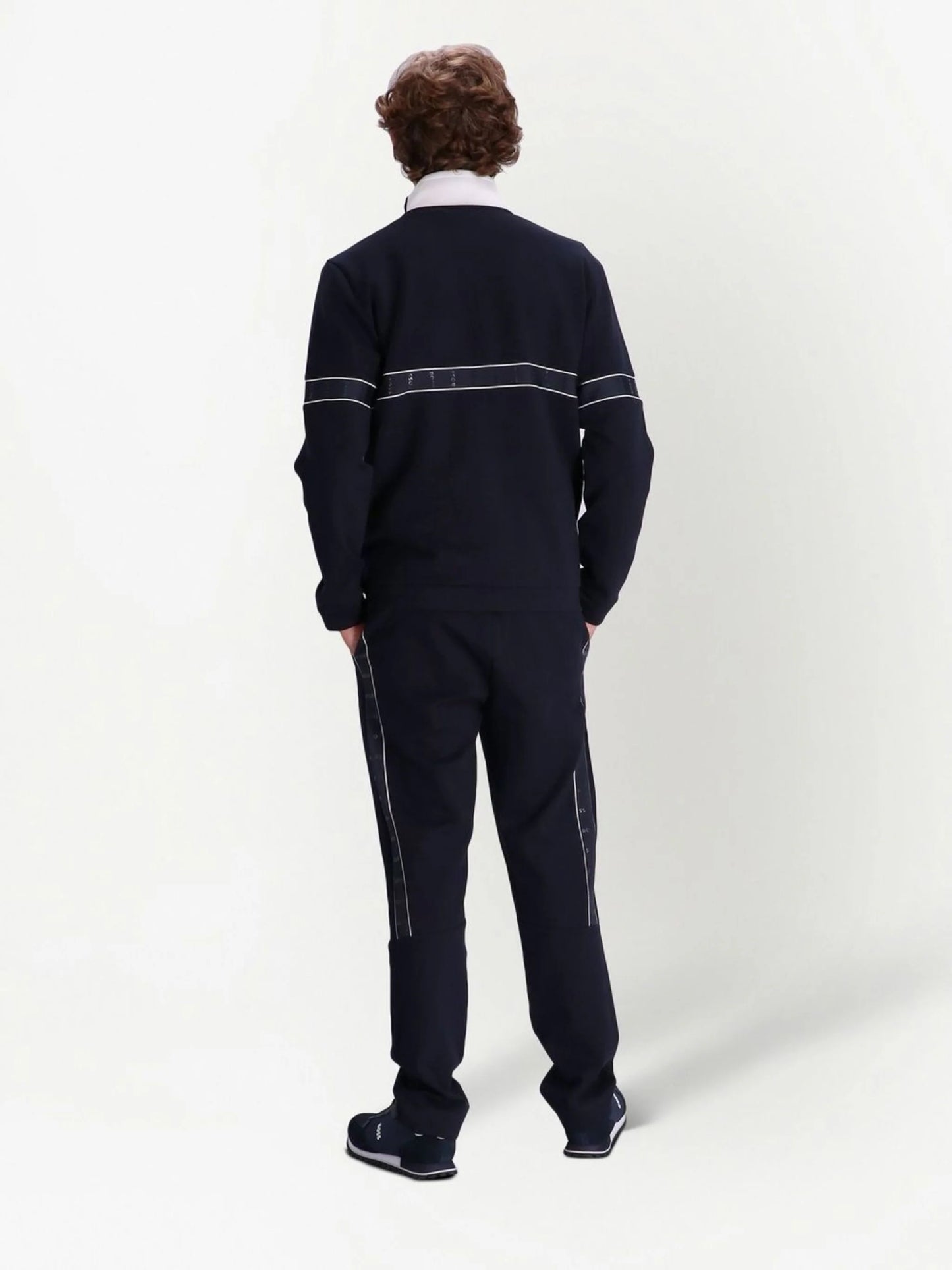 HUGO BOSS ||  Logo Taped Cotton-Blend Zip-Up Tracksuit