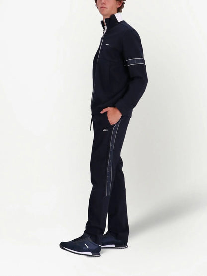 HUGO BOSS ||  Logo Taped Cotton-Blend Zip-Up Tracksuit