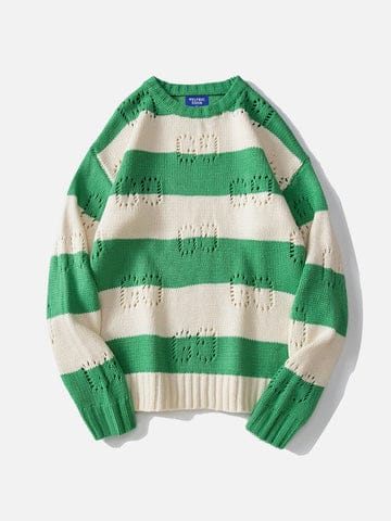 GUCCI Men s GG Stripe Jumper Green Yellow FASHION MYST
