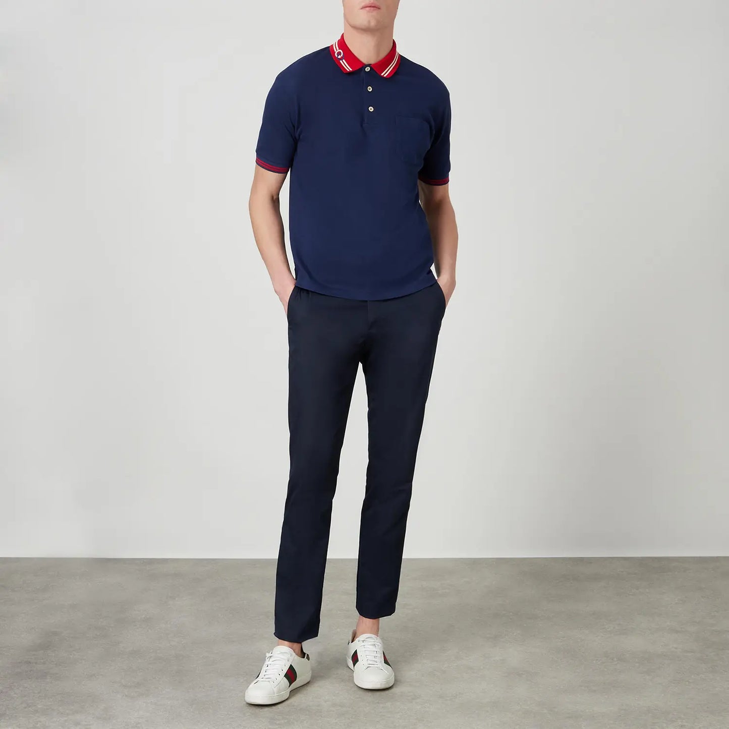 GUCCI || Cotton Piquet Polo T-Shirt With Interlocking G Logo - FASHION MYST 