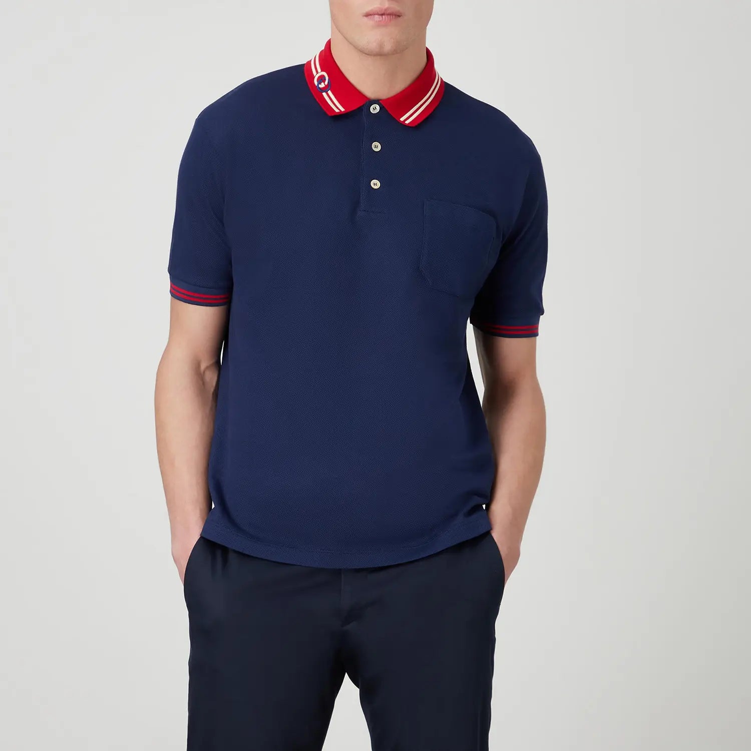 GUCCI || Cotton Piquet Polo T-Shirt With Interlocking G Logo - FASHION MYST 