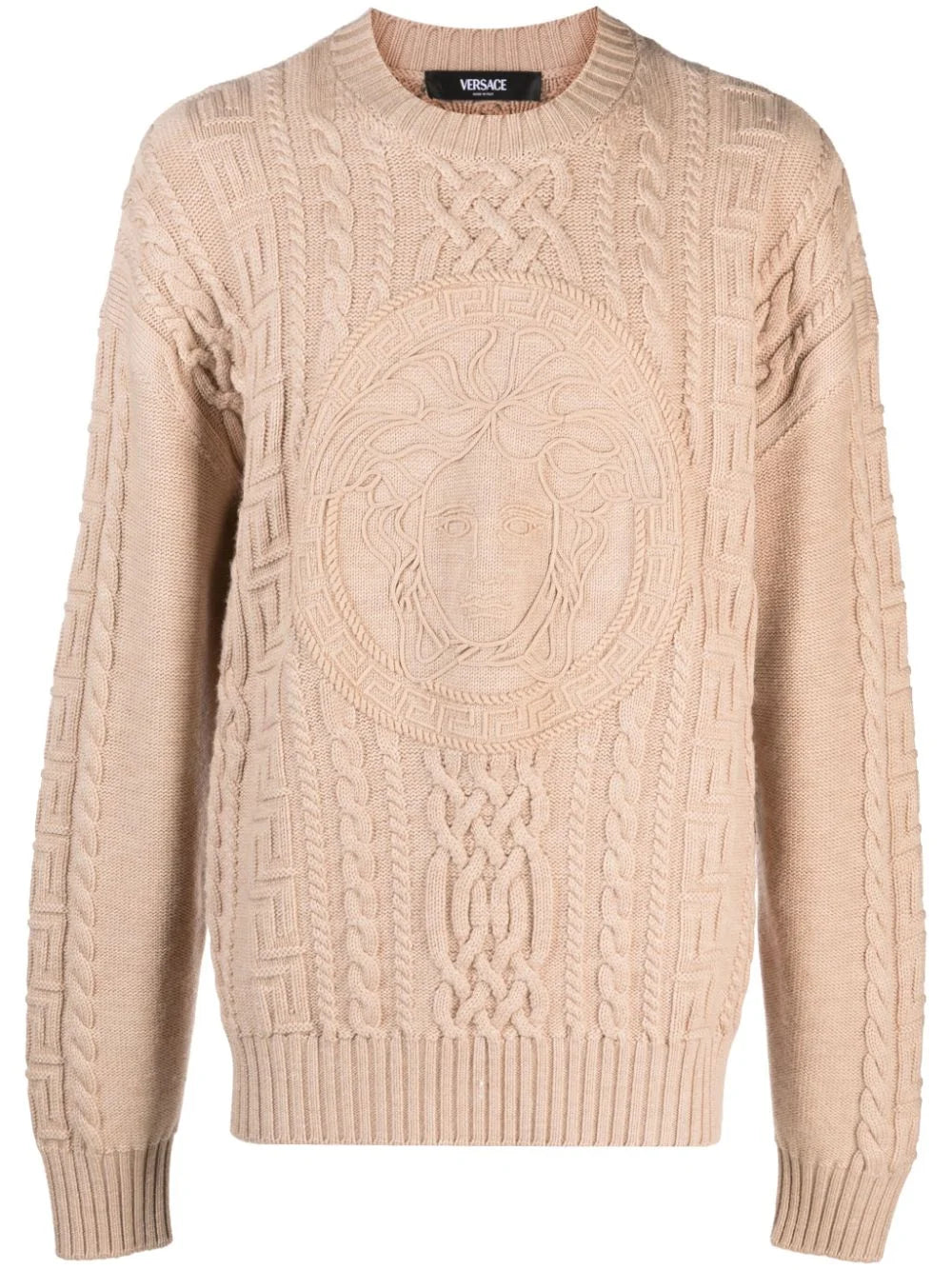 VERSACE || Medusa Cable-Knit Jumper Pullover