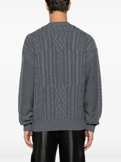 VERSACE || Medusa Cable-Knit Jumper Pullover