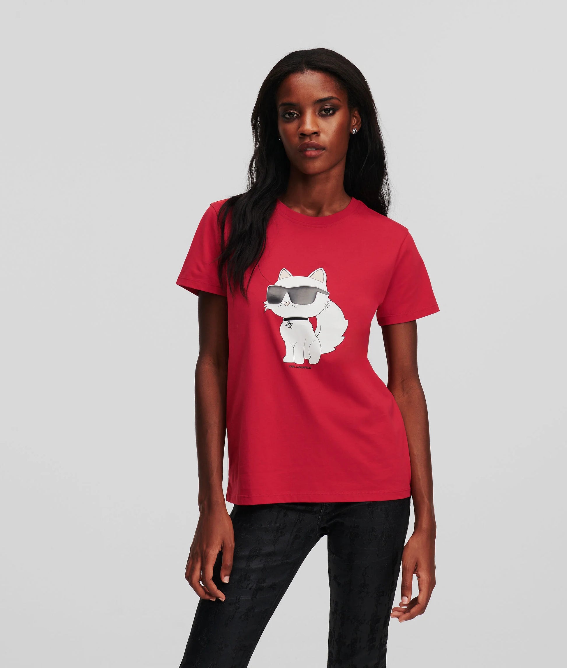 KARL LAGERFELD Women s K Ikonik 2.0 Choupette T shirt FASHION MYST