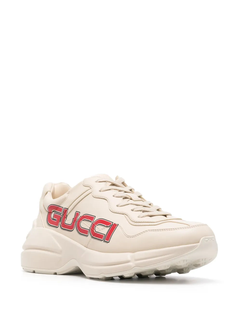 GUCCI || Mac80 Leather and Mesh Sneakers with Interlocking G Motif - FASHION MYST