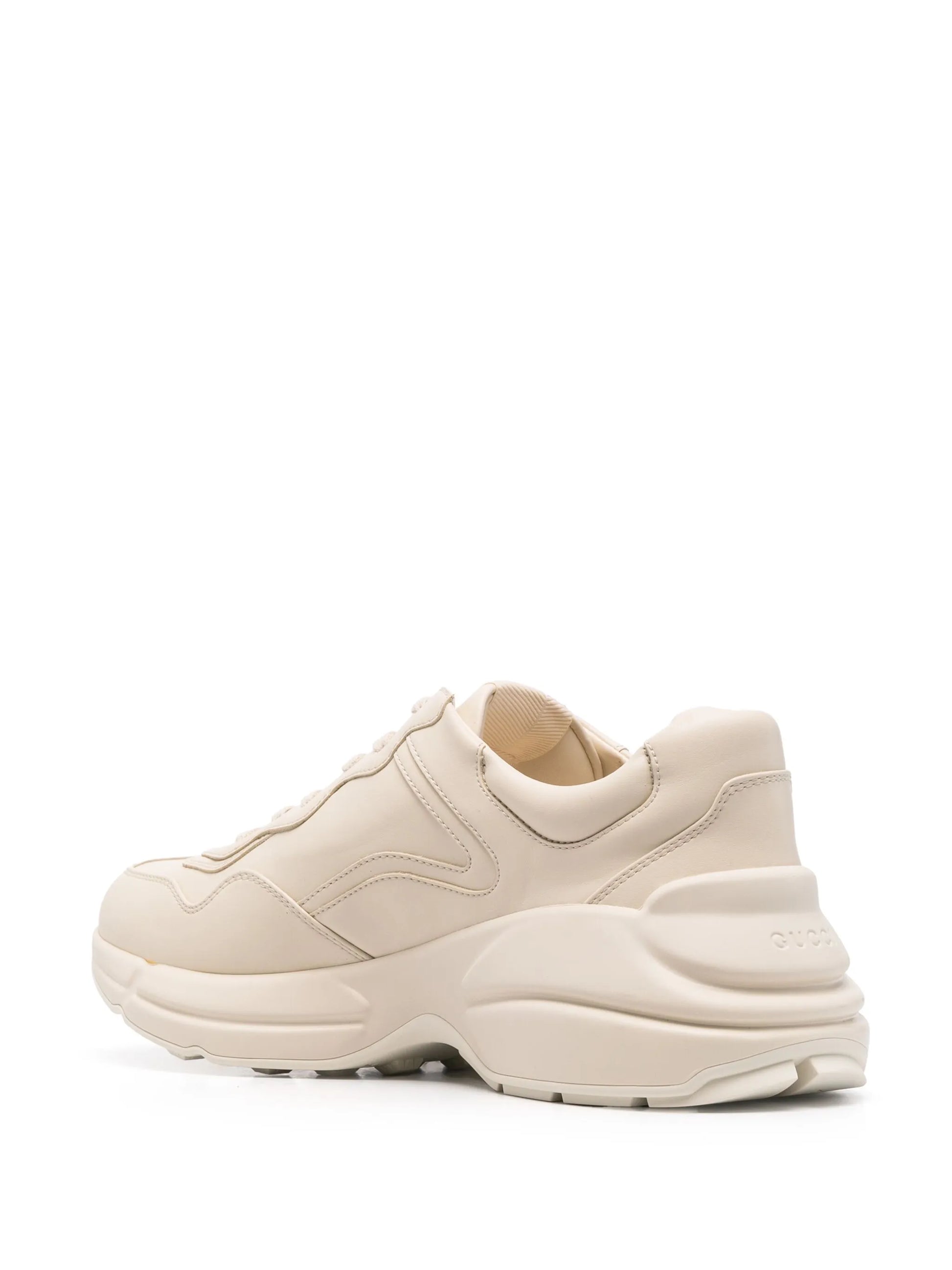 GUCCI || Mac80 Leather and Mesh Sneakers with Interlocking G Motif - FASHION MYST