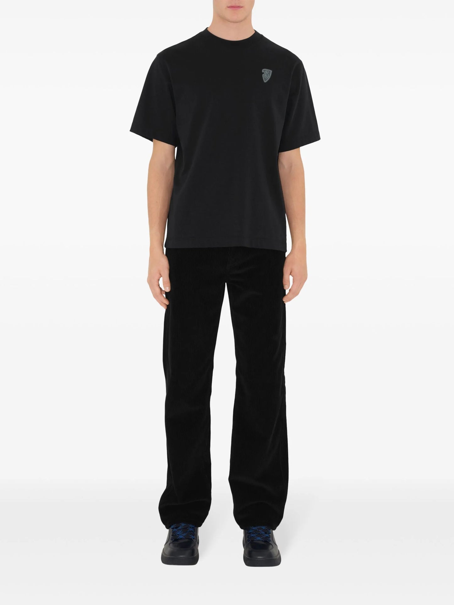 BURBERRY || EKD Graphic Print Cotton T-Shirt in Black