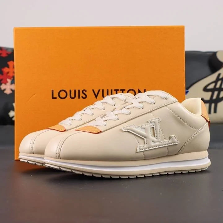 LOUIS VUITTON X TYLER || The Creator "Nairu" Sneakers – Beige & Ochre Monogram Runner
