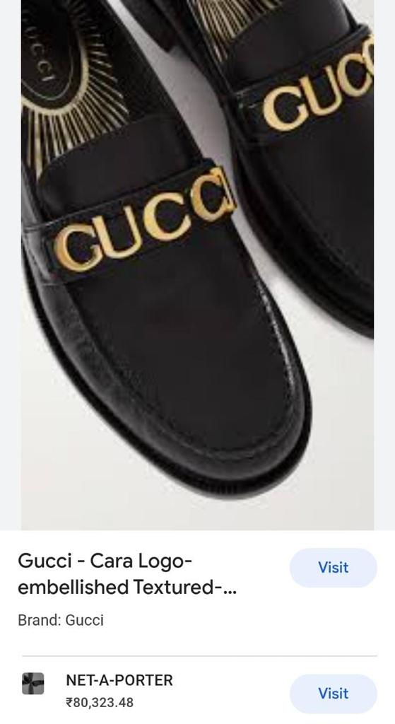 GUCCI || CARA LOGO EMBELLISHED TEXTURED CALF LEATHER LOAFER FOR MEN - FASHION MYST 