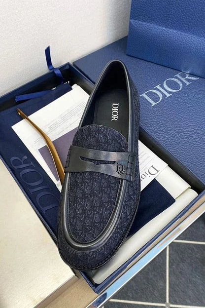 CHRISTIAN DIOR || Granville Men's Loafer in Black Oblique Jacquard and Leather - FASHION MYST