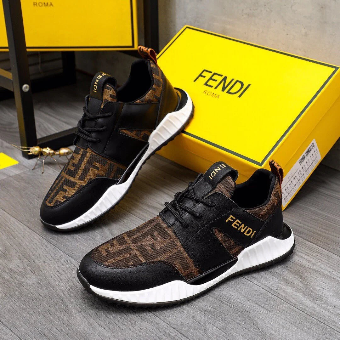 FENDI || Fendi Brown Lace Up Sneakers For Men – FASHION MYST