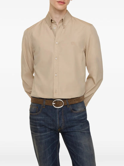 Burberry Men's Formal Cotton Shirt | Beige & Sky Blue | Fashion Myst FASHION MYST