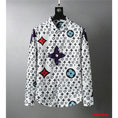 LOUIS VUITTON || White 3D Long sleeves Button Shirt - FASHION MYST 