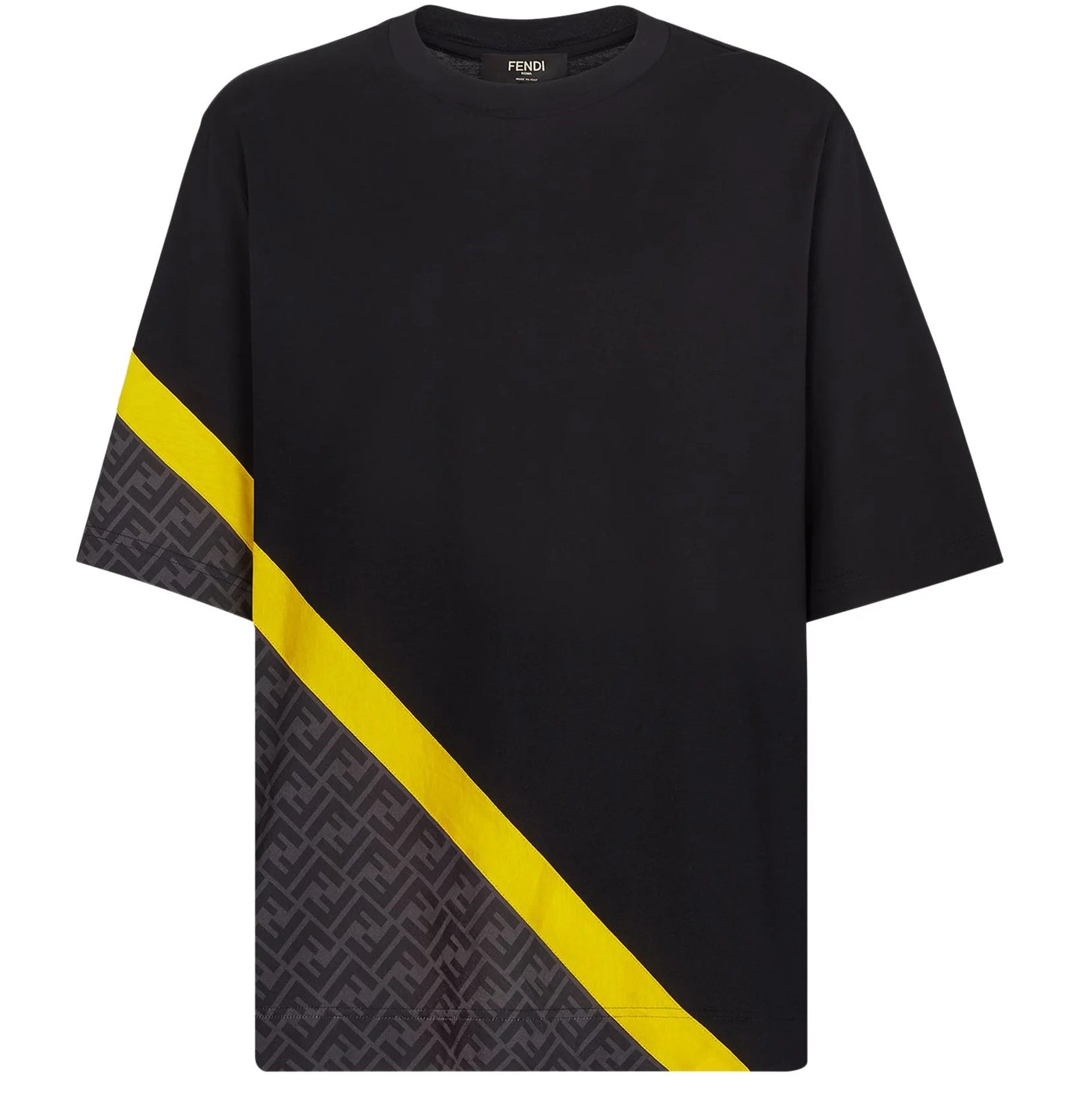 FENDI || Men's Diagonal FF- Graphic Logo Print T-Shirt