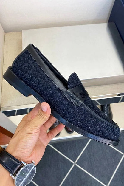 CHRISTIAN DIOR || Granville Men's Loafer in Black Oblique Jacquard and Leather - FASHION MYST