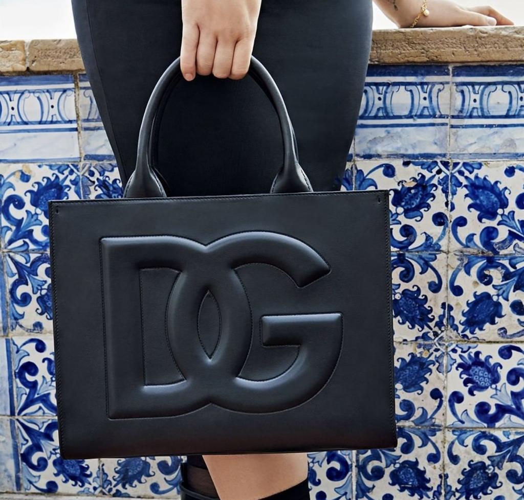 DOLCE GABBANA || Women's Black/White Shopping Bags - FASHION MYST 