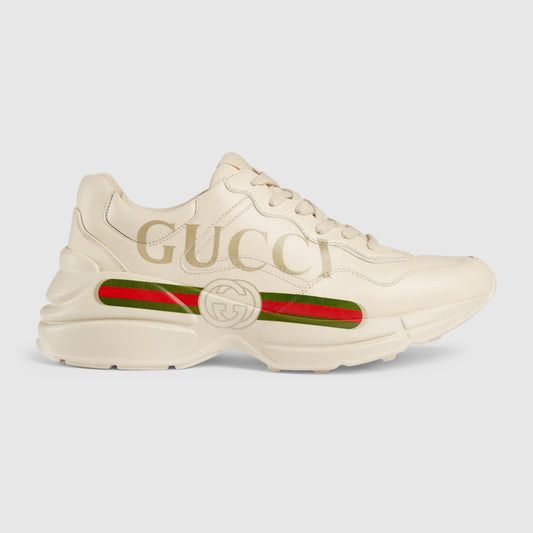 GUCCI || Women's Rhyton Trainer Sneaker With Gucci Logo- FASHION MYST