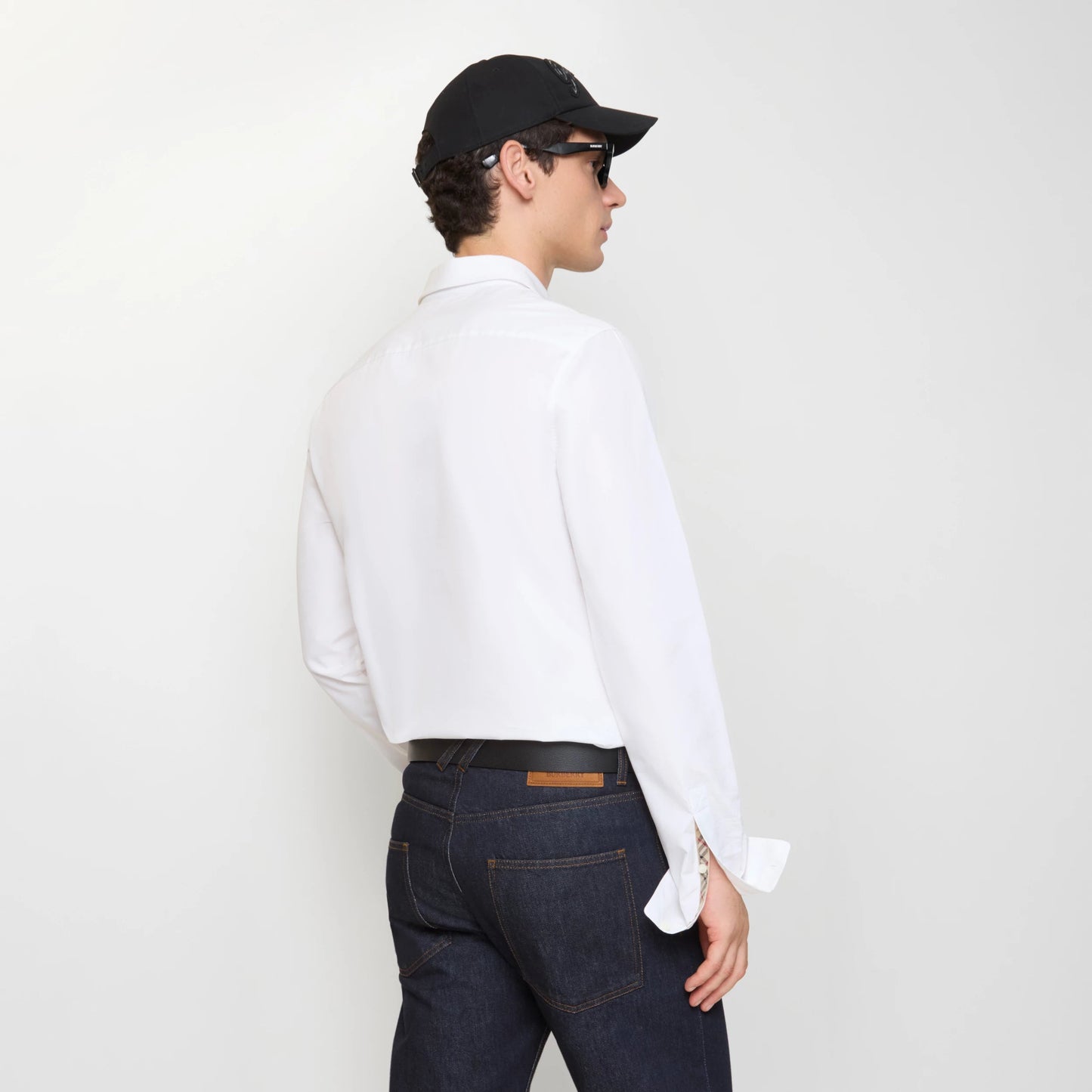 Burberry Classic Men's Cotton Shirt - Black, Navy Blue & White FASHION MYST