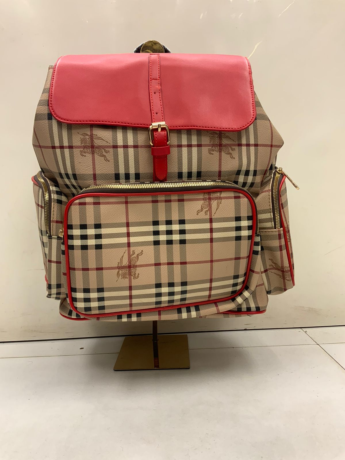 BURBERRY || Back Pack Dark Red Canvas & Leather - FASHION MYST 