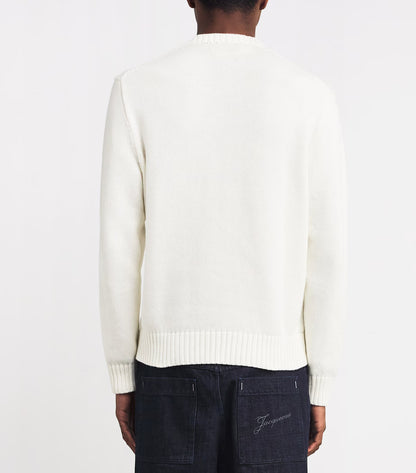 POLO RALPH LAUREN || Cotton Coastal Polo Bear White Sweater