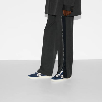 GUCCI || Interlocking G Logo Men's G75 Suede Sneakers- FASHION MYST