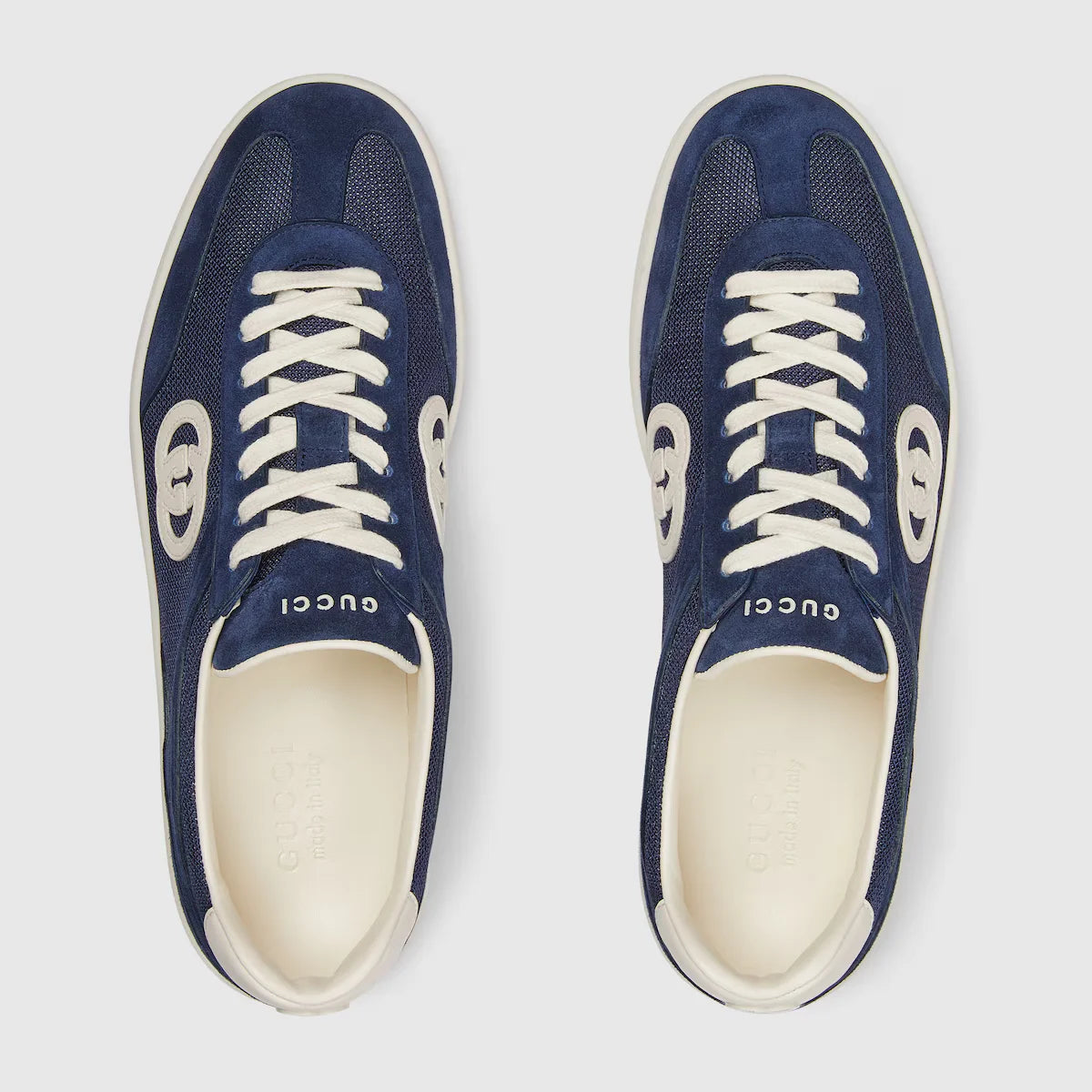 GUCCI || Interlocking G Logo Men's G75 Suede Sneakers- FASHION MYST