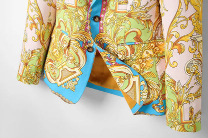 VERSACE || Versace Men's Baroque Print Lapel Blazer