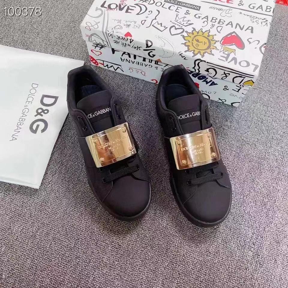 Dolce & Gabbana | Leather Sock Sneakers Logo Sneakers - FASHION MYST 