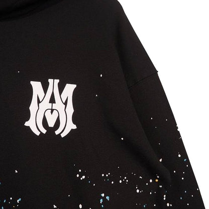 AMIRI || MA Crystal Painter Hoodie Black - FASHION MYST 