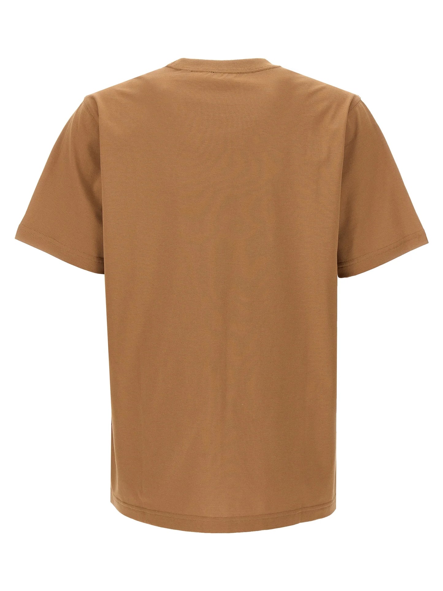 BURBERRY || Harriston Cotton Graphic Camel Brown Tees For Men