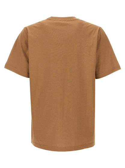 BURBERRY || Harriston Cotton Graphic Camel Brown Tees For Men