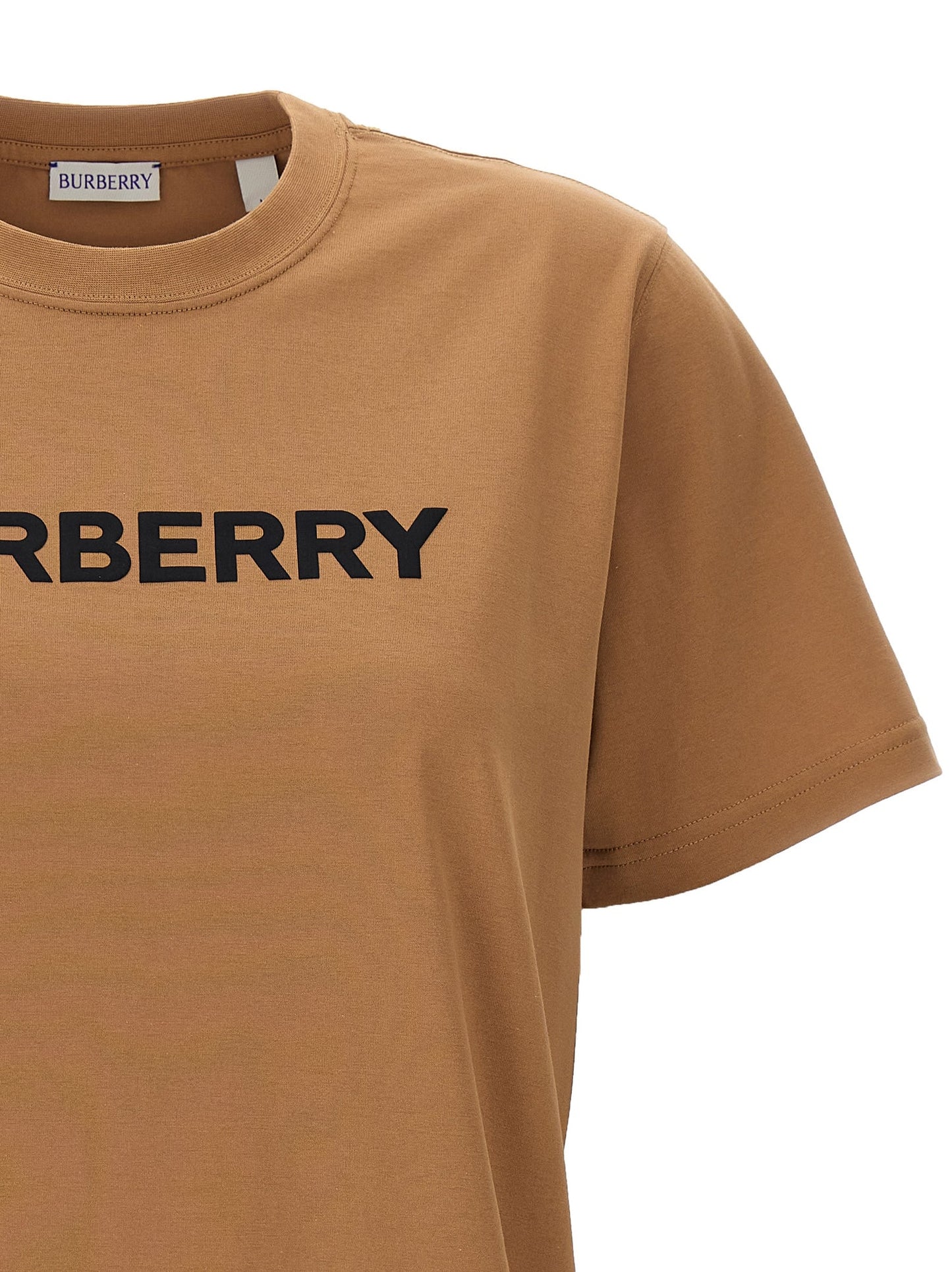 BURBERRY || Harriston Cotton Graphic Camel Brown Tees For Men