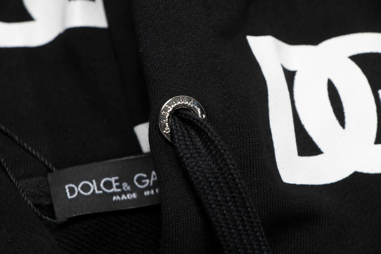 Dolce & Gabbana || Logo-Print Drawstring Hoodie - FASHION MYST 