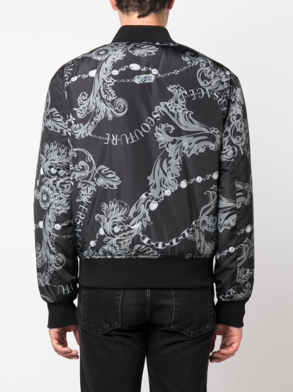 VERSACE JEANS COUTURE || Baroque-Print Bomber Jacket- Men