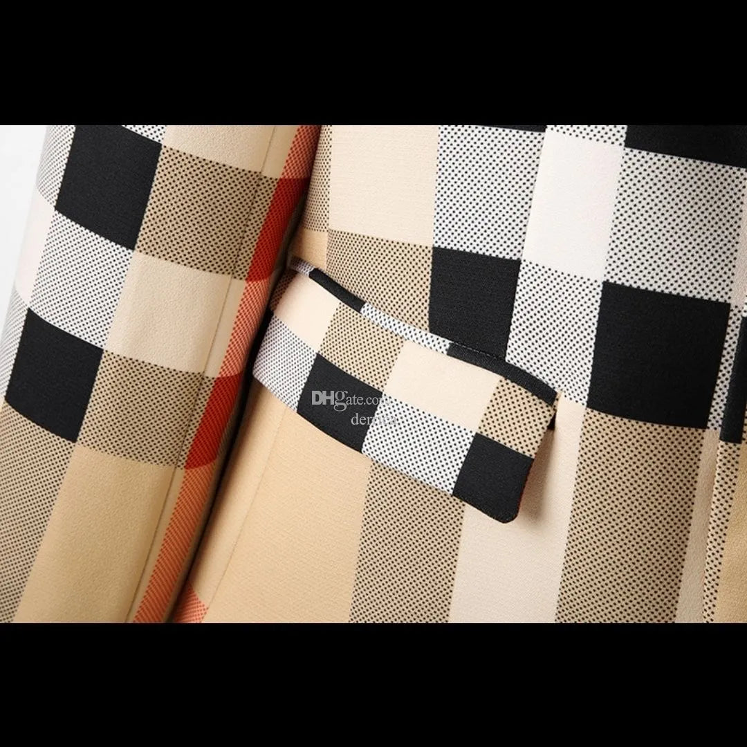 BURBERRY || Check Wool-Cotton Jacquard Tailored Jacket Blazer