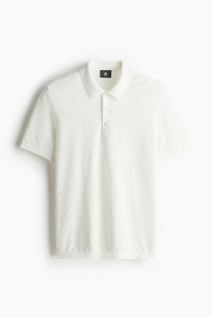 LOUIS VUITTON || Slim Fit Textured-Knit Polo T-Shirt For Girls - FASHION MYST 