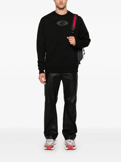 GUCCI || Luxury Cotton Jersey Back Printed Sweatshirt