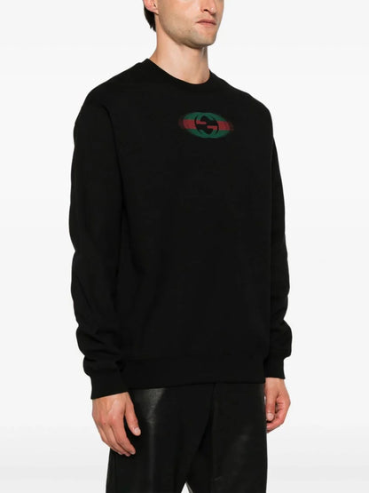 GUCCI || Luxury Cotton Jersey Back Printed Sweatshirt