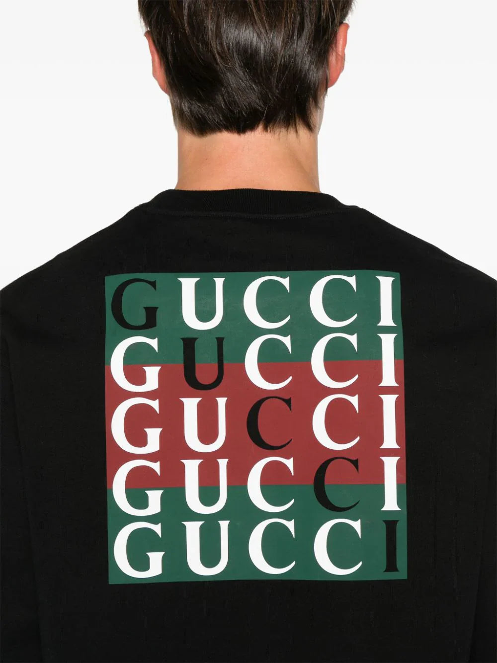 GUCCI || Luxury Cotton Jersey Back Printed Sweatshirt