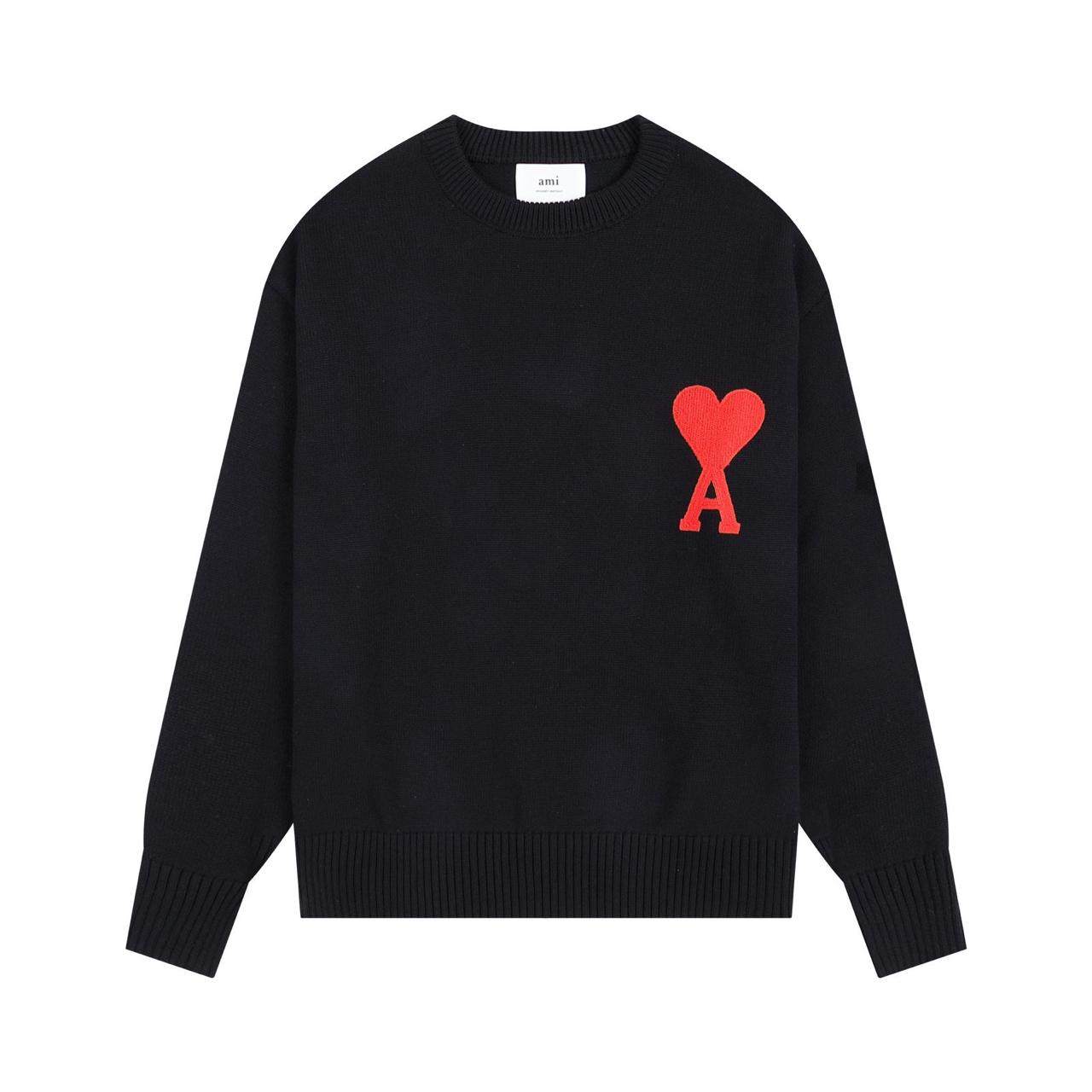 AMI || ADC Large Crew Neck Knit Sweater - FASHION MYST 