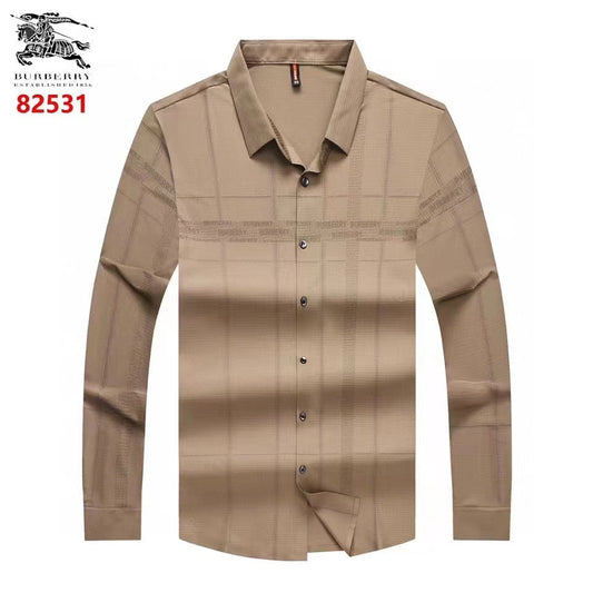 BURBERRY || Self Texture Elastic Full Sleeve Casual Shirt - FASHION MYST 