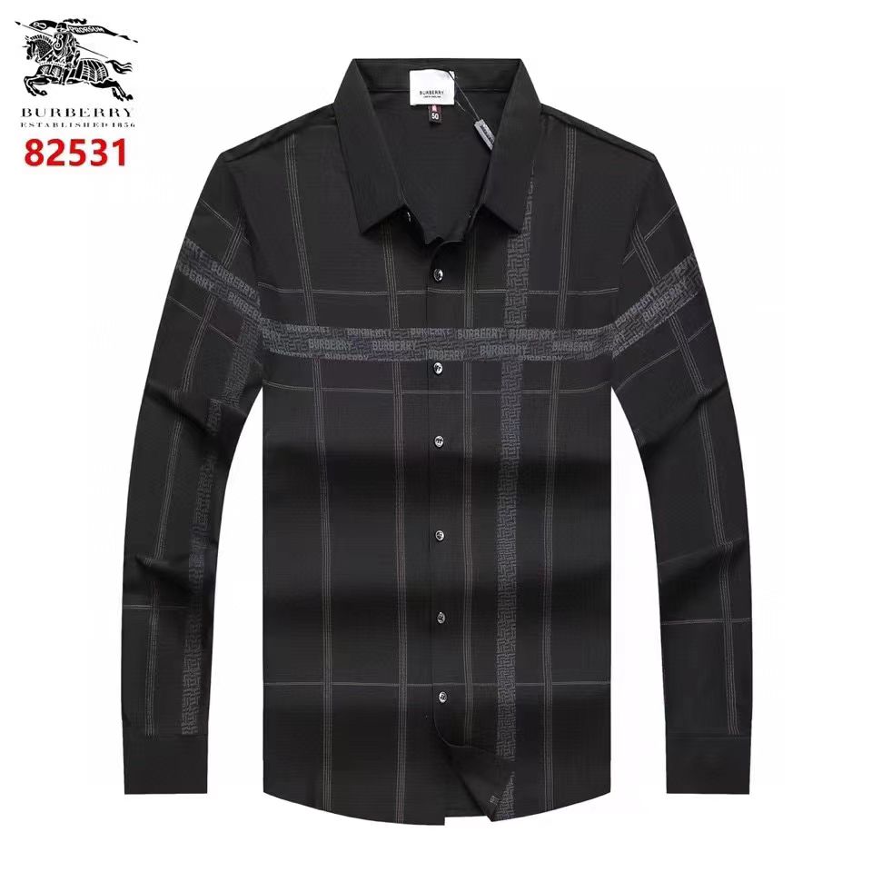 BURBERRY || Self Texture Elastic Full Sleeve Casual Shirt - FASHION MYST 