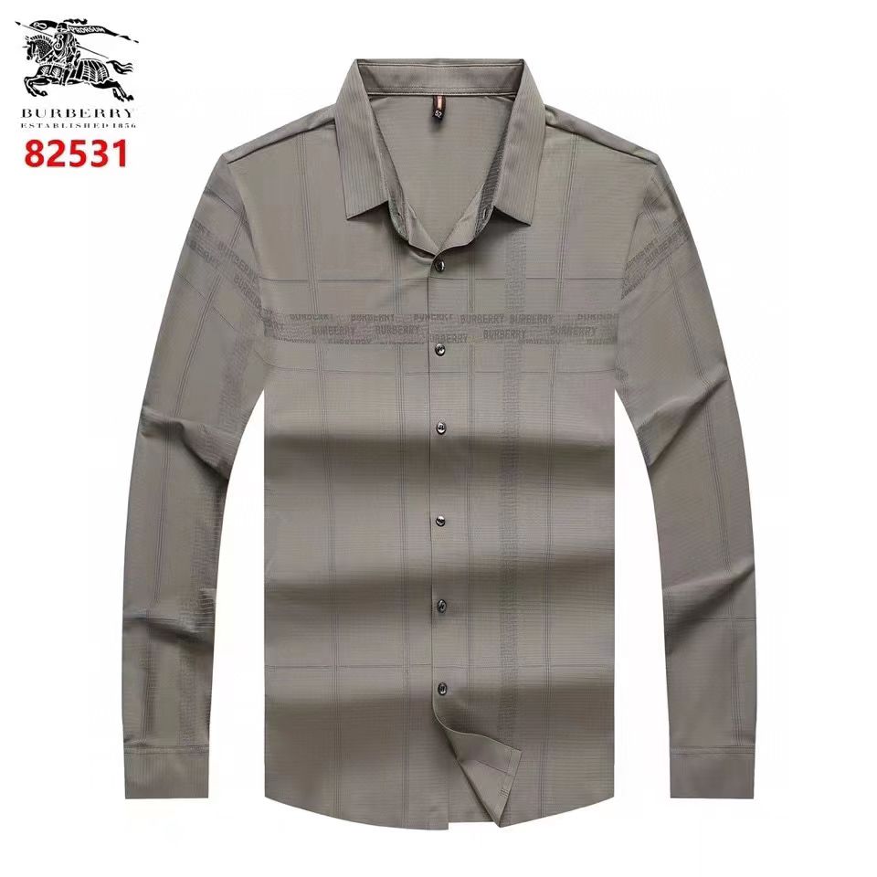 BURBERRY || Self Texture Elastic Full Sleeve Casual Shirt - FASHION MYST 