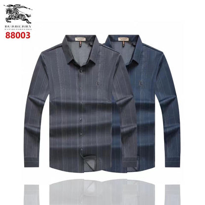 BURBERRY || Self Texture Straight Lining Elastic Full Sleeve Casual Shirt - FASHION MYST 