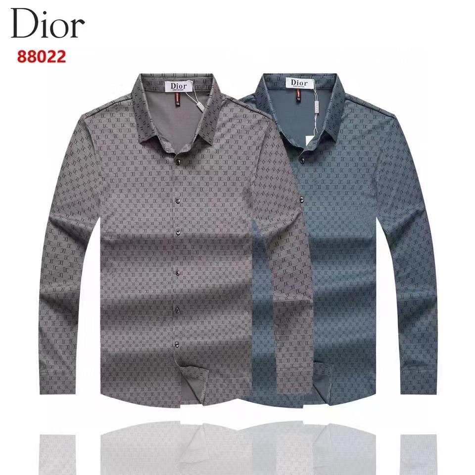 CHRISTIAN DIOR || Self Texture CD Logo Elastic Full Sleeve Casual Shirt - FASHION MYST 