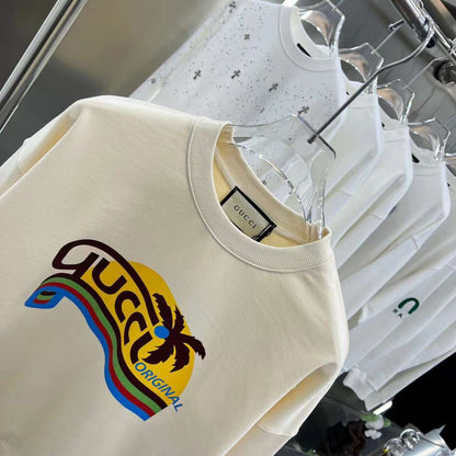 GUCCI || Ivory Cotton Sunset Logo Sweatshirt - FASHION MYST 